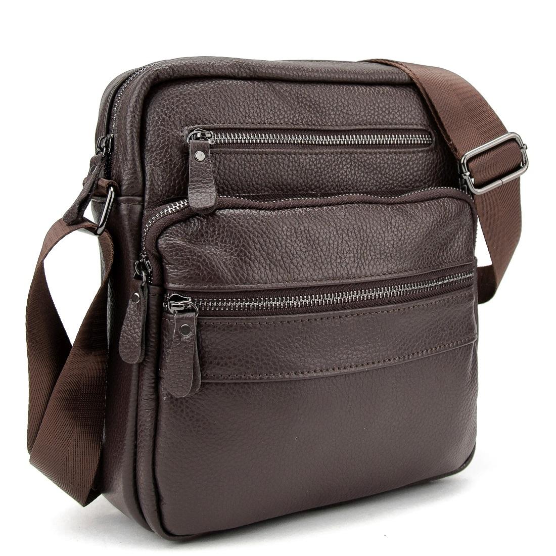 Чоловіча шкіряна сумка через плече Tiding Bag M56-9981C