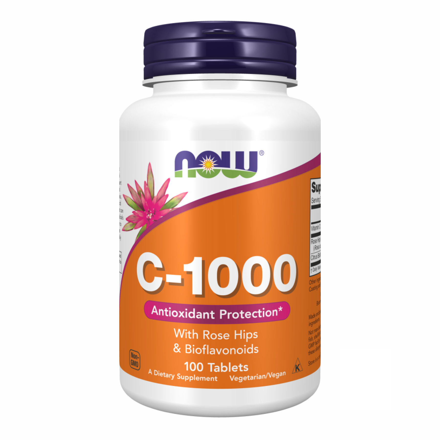 Вітамін C 1000 мг з шипшиною, без таніну, 100 таблеток, Now Foods