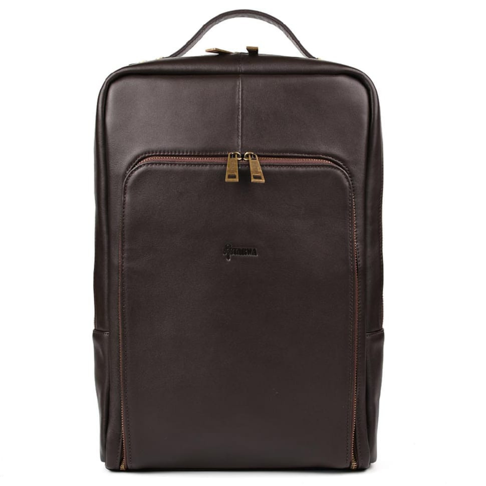 Шкіряний рюкзак для ноутбука 15" дюймов GC-1240-4lx у коричневому кольорі
