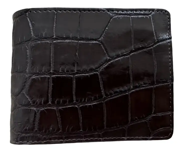 Гаманець портмоне чоловічий зі шкіри крокодила коричневий Exotic Leather (cw34_6)
