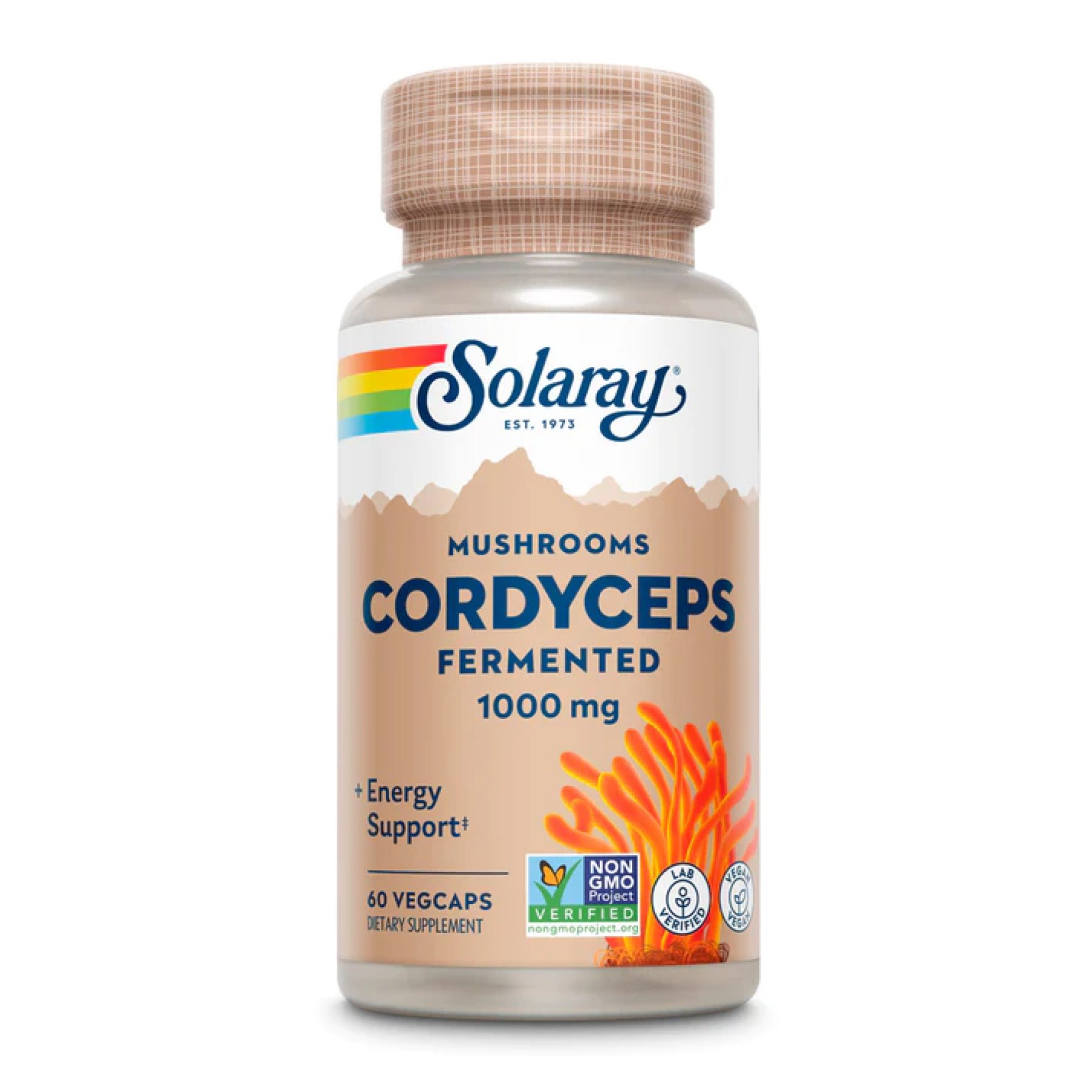 Org Grown Fermented Cordyceps 1000mg - 60 vcaps — фото 1