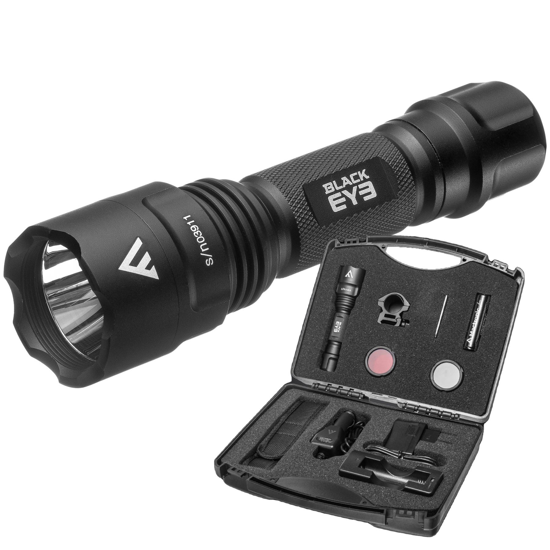 Ліхтар тактичний Mactronic Black Eye 650 (650 Lm) Recharg Type-C Gun Mount RGB Kit (L-MX532L-RC/SET3) — фото 1