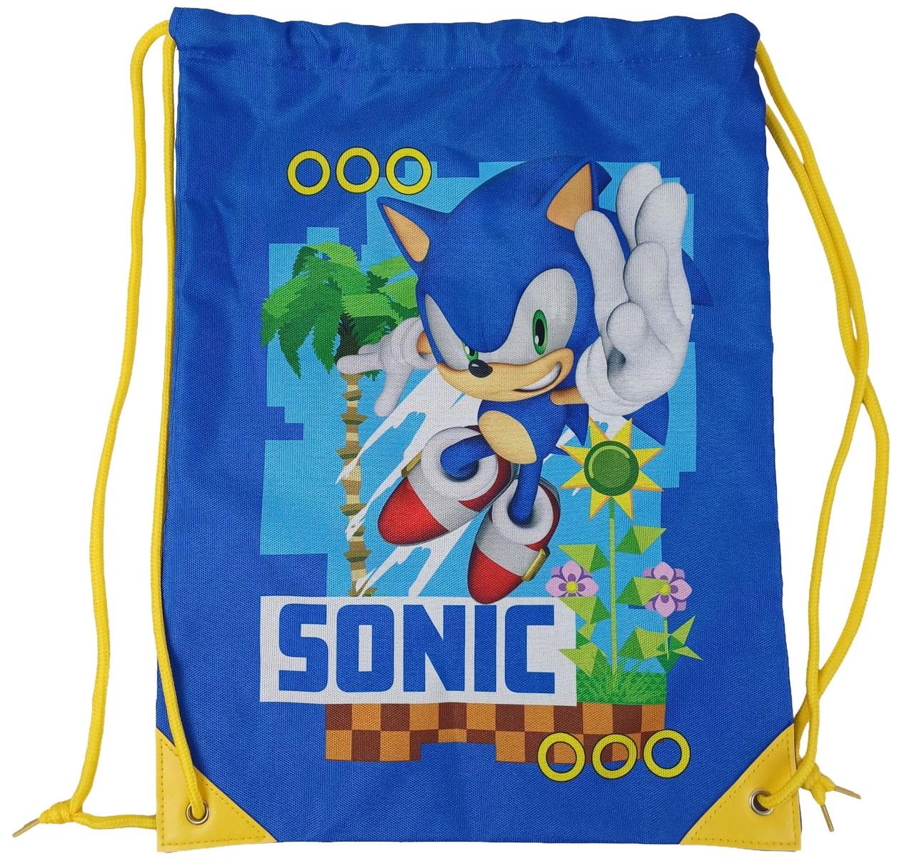 Дитяча сумка для взуття, мішечок із міцної тканини Sonic синій