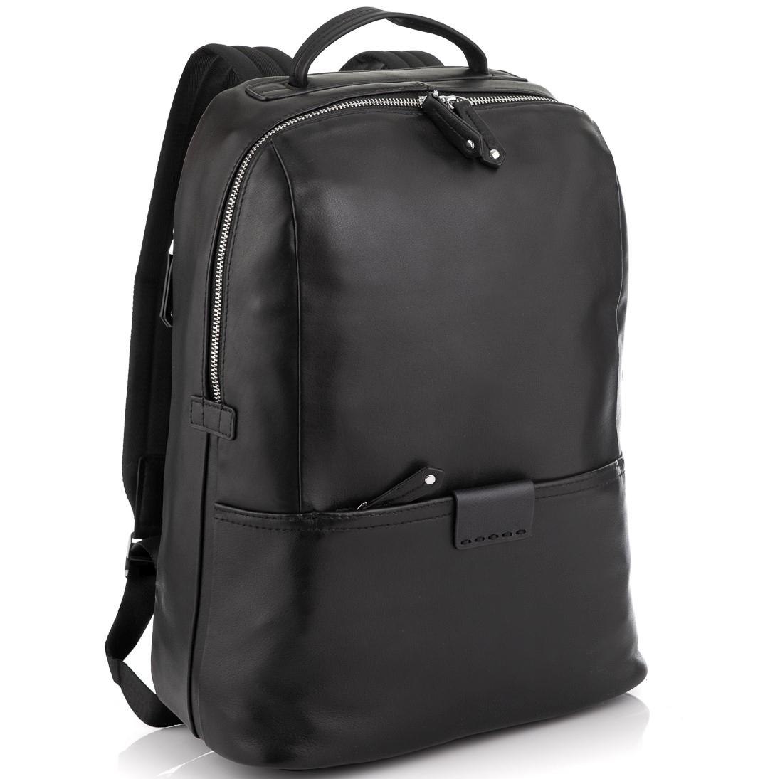 Чоловічий шкіряний рюкзак для ноутбука на один відділ Tiding Bag NM29-88056A
