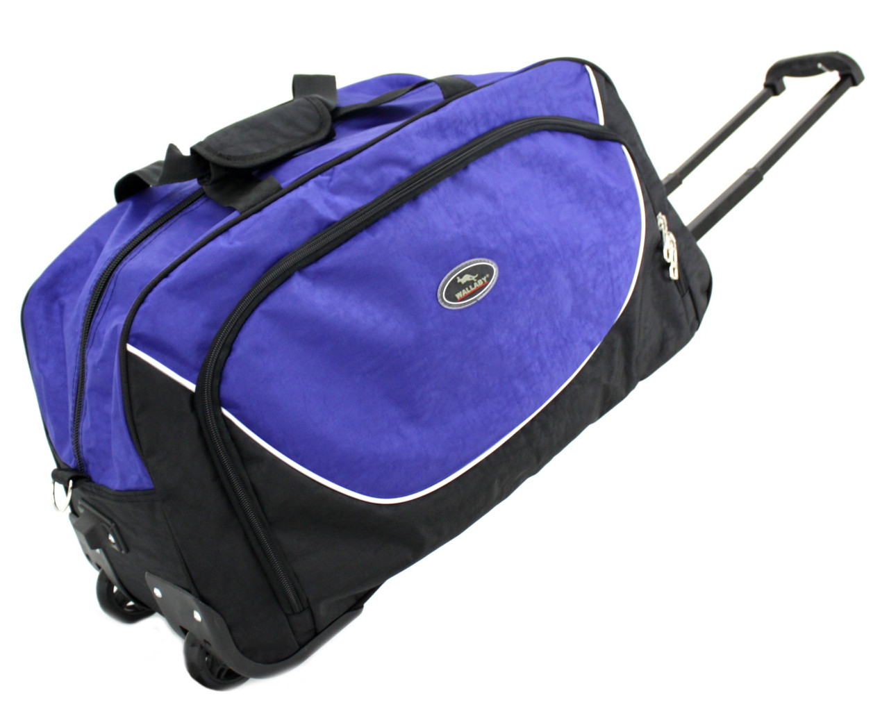 Сумка дорожная на колесах 57L Wallaby 10428-3 чёрный с синим