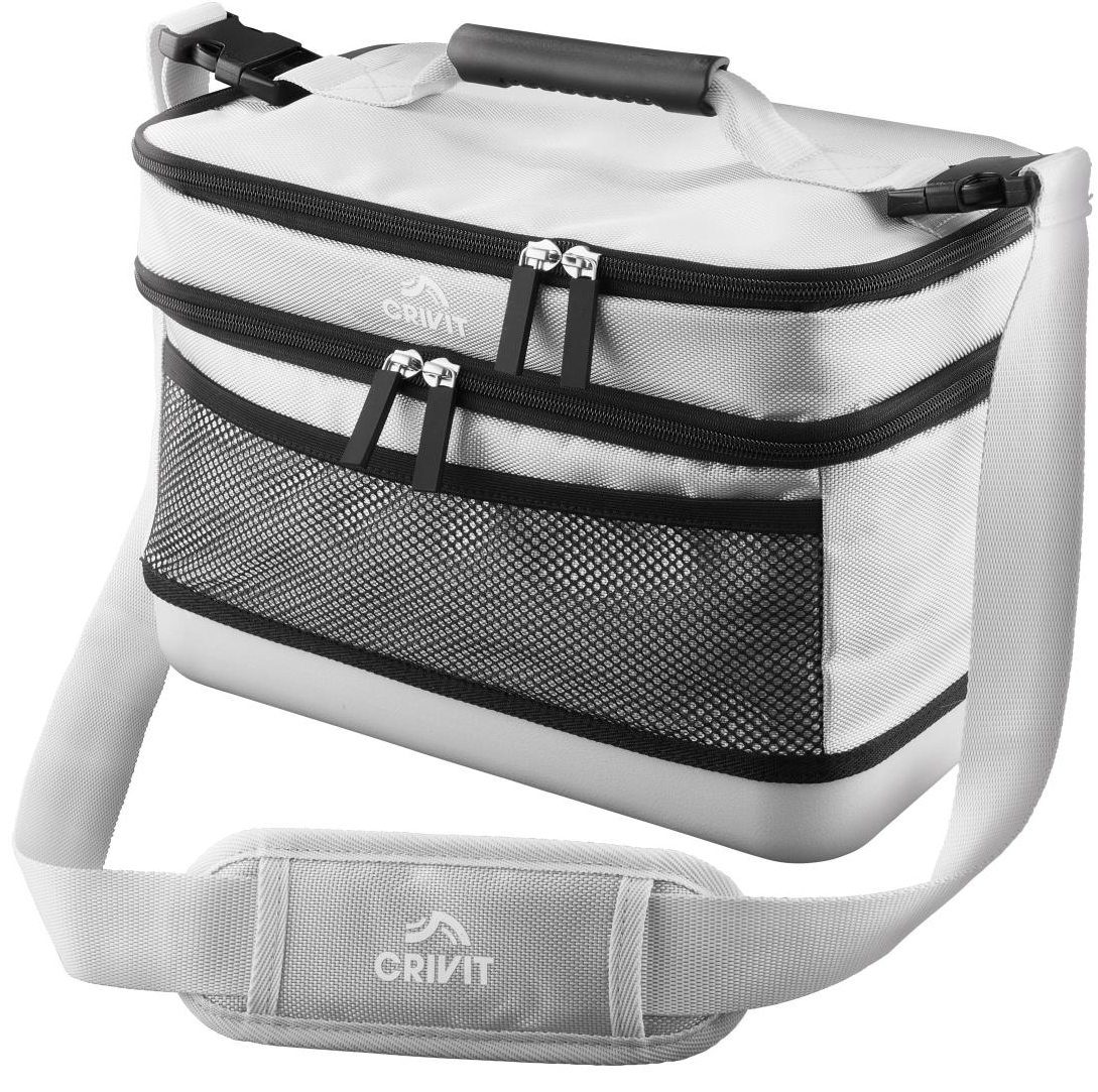 Термосумка для кемпінгу, ланч бокс із жорстким дном Crivit 12L сіра