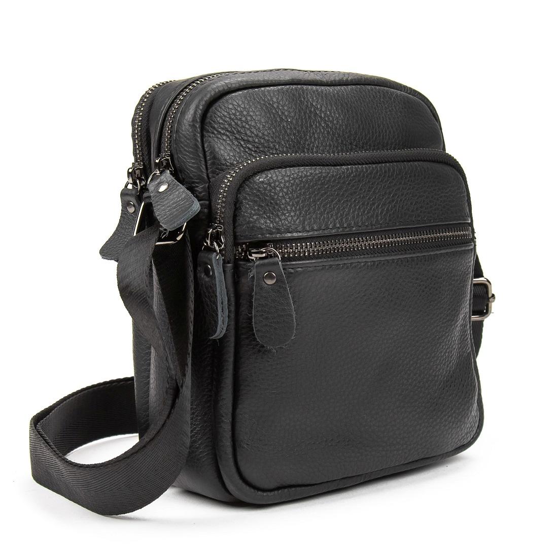 Шкіряний невеликий месенджер на два відділи Tiding Bag M56-2004A