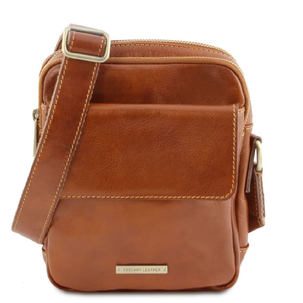 Сумка чоловіча шкіряна через плече LARRY TL141915 TUSCANY LEATHER (Мед)