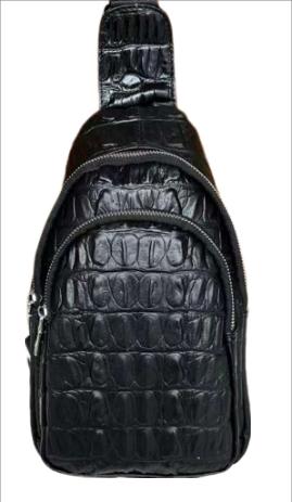 Чоловічий слінг із тисненням крокодил Tiding Bag CR-A25F-2305A