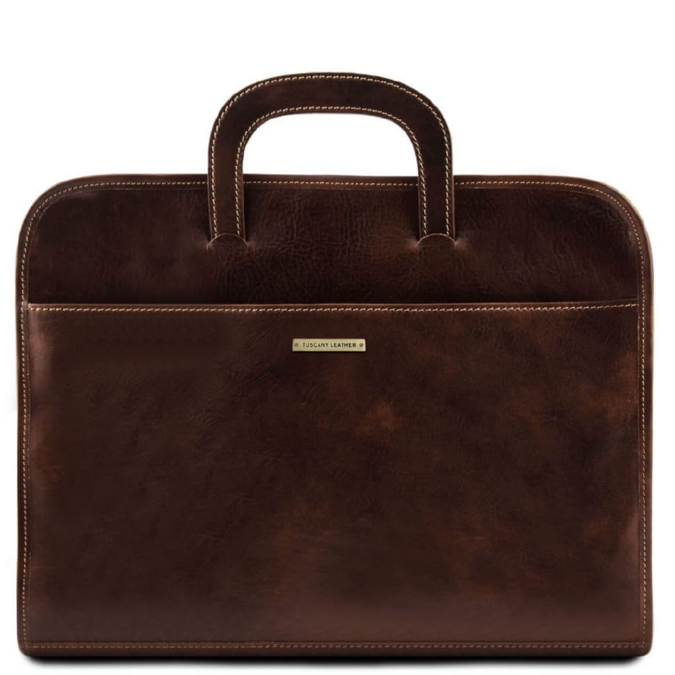 Чоловіча шкіряна папка - портфель Tuscany Leather Sorrento TL141022 (Темно-коричневий)