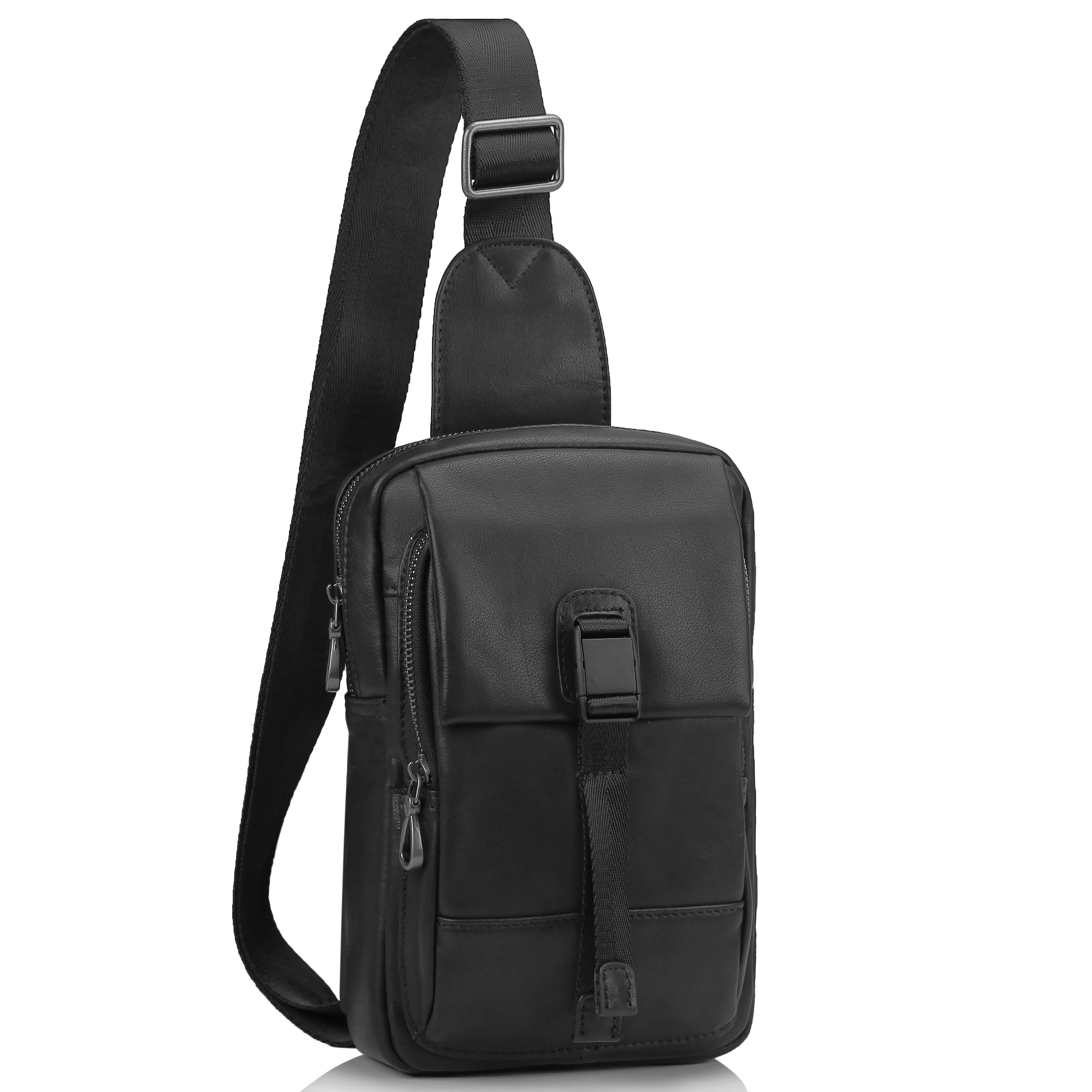 Сумка-слінг чорна чоловіча Tiding Bag 312A