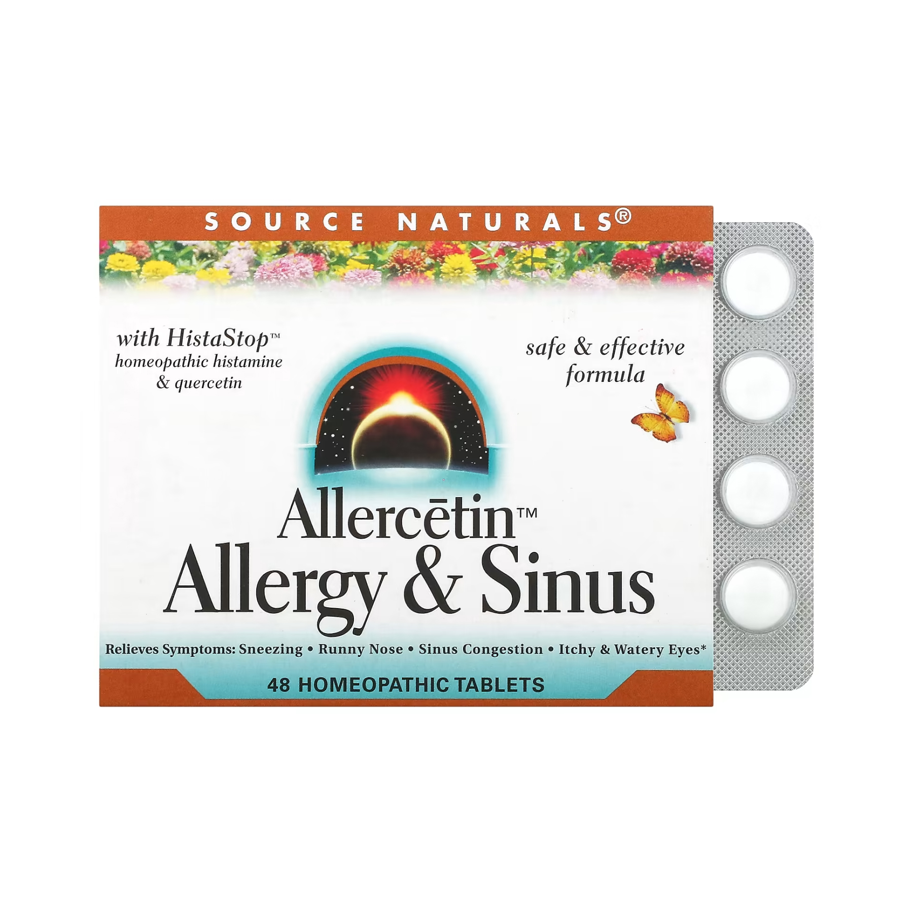 Allercetin від алергії та синуситу, 48 таблеток, Source Naturals