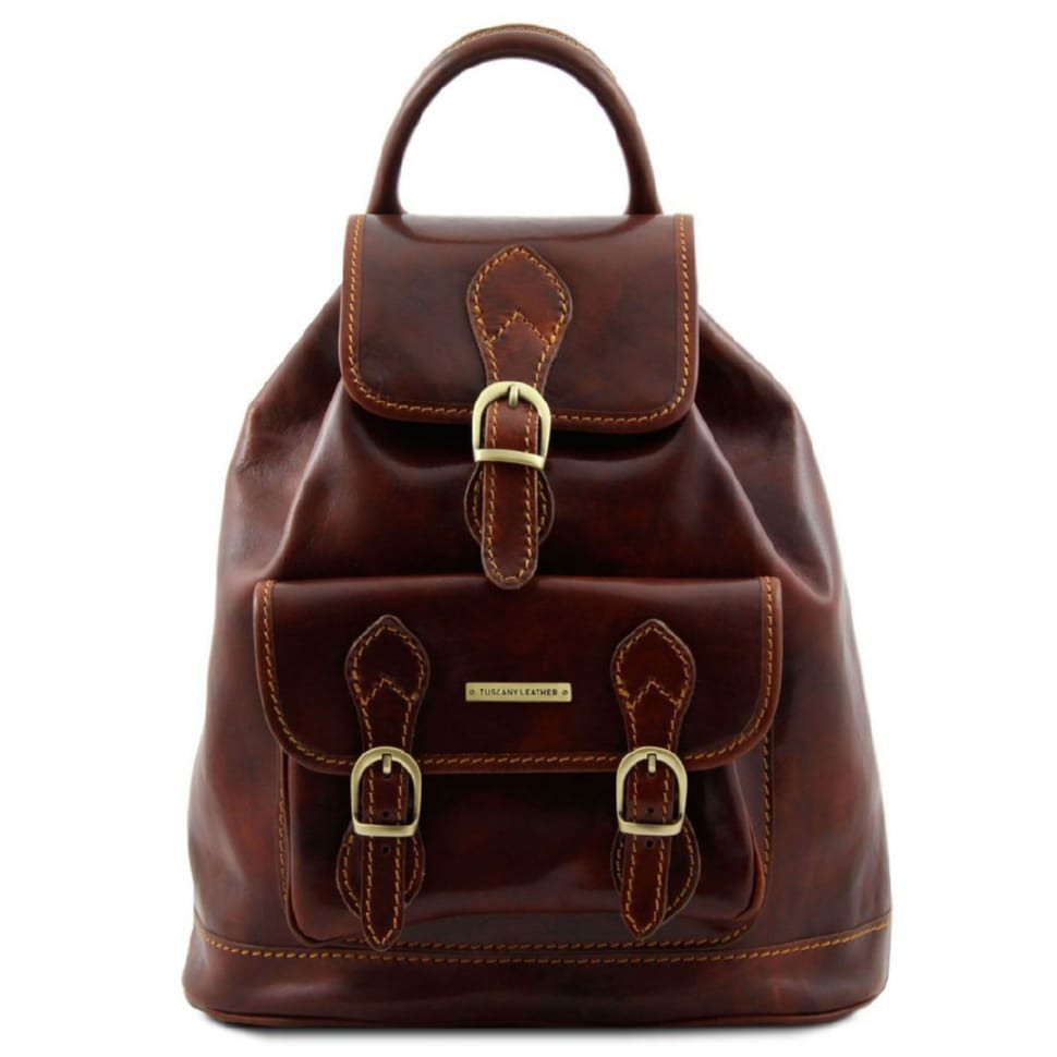Шкіряний рюкзак Tuscany Leather Singapore TL9039 (коричневий)