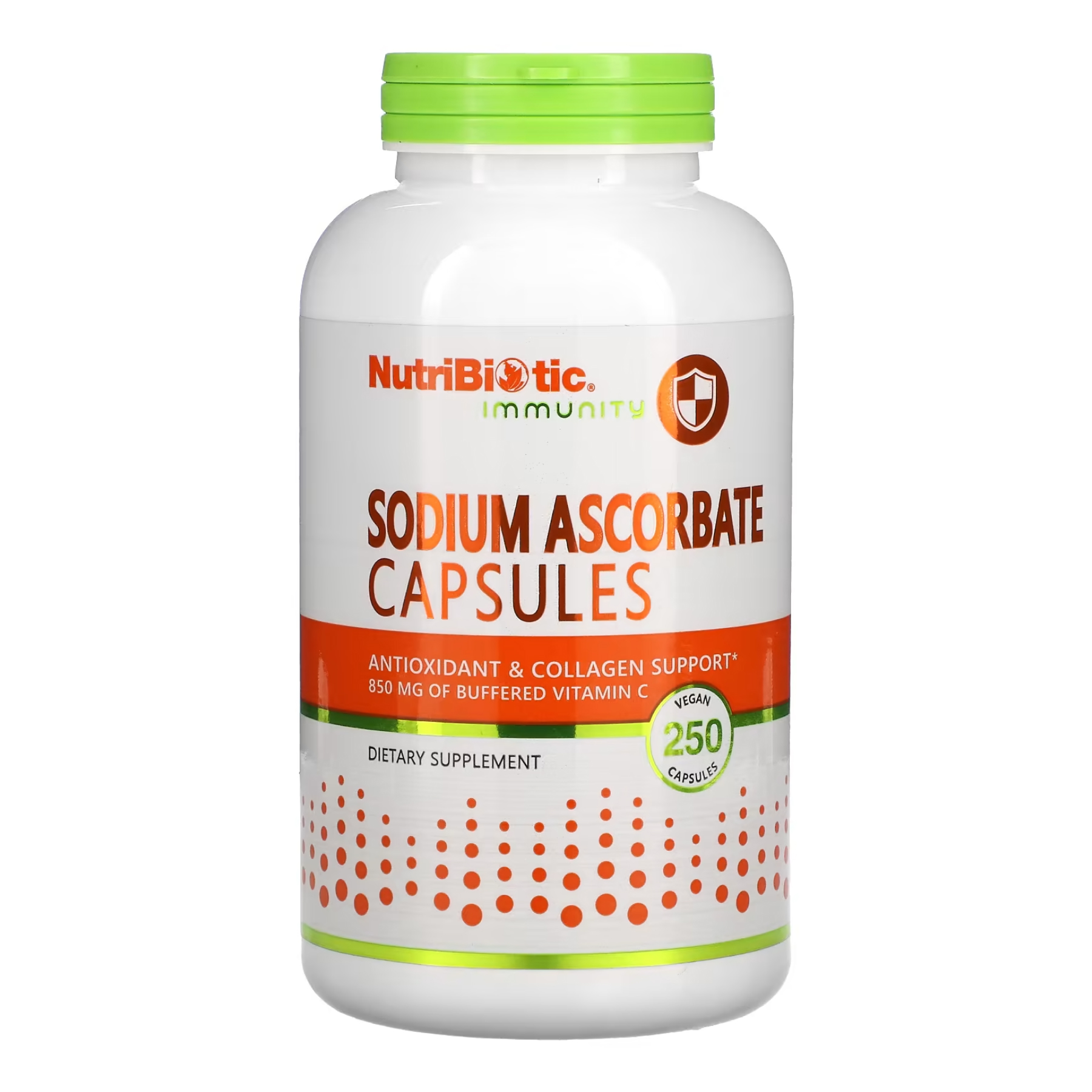 Натрій аскорбат, 250 капсул, Nutribiotic