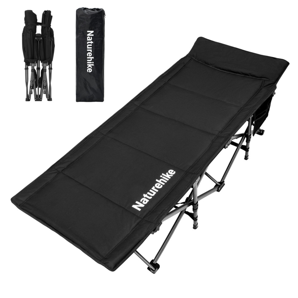 Ліжко складане Naturehike CNK2300WS010, Поліестер Oxford / залізо, чорний