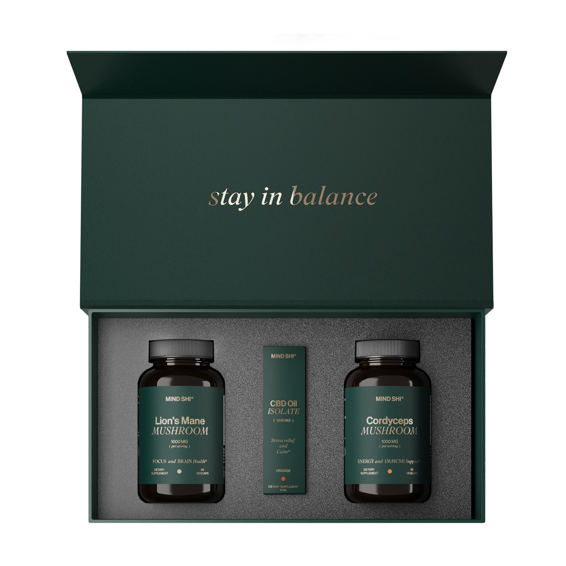 MIND SHI Mushroom+CBD Oil Premium Box, Mind Shi