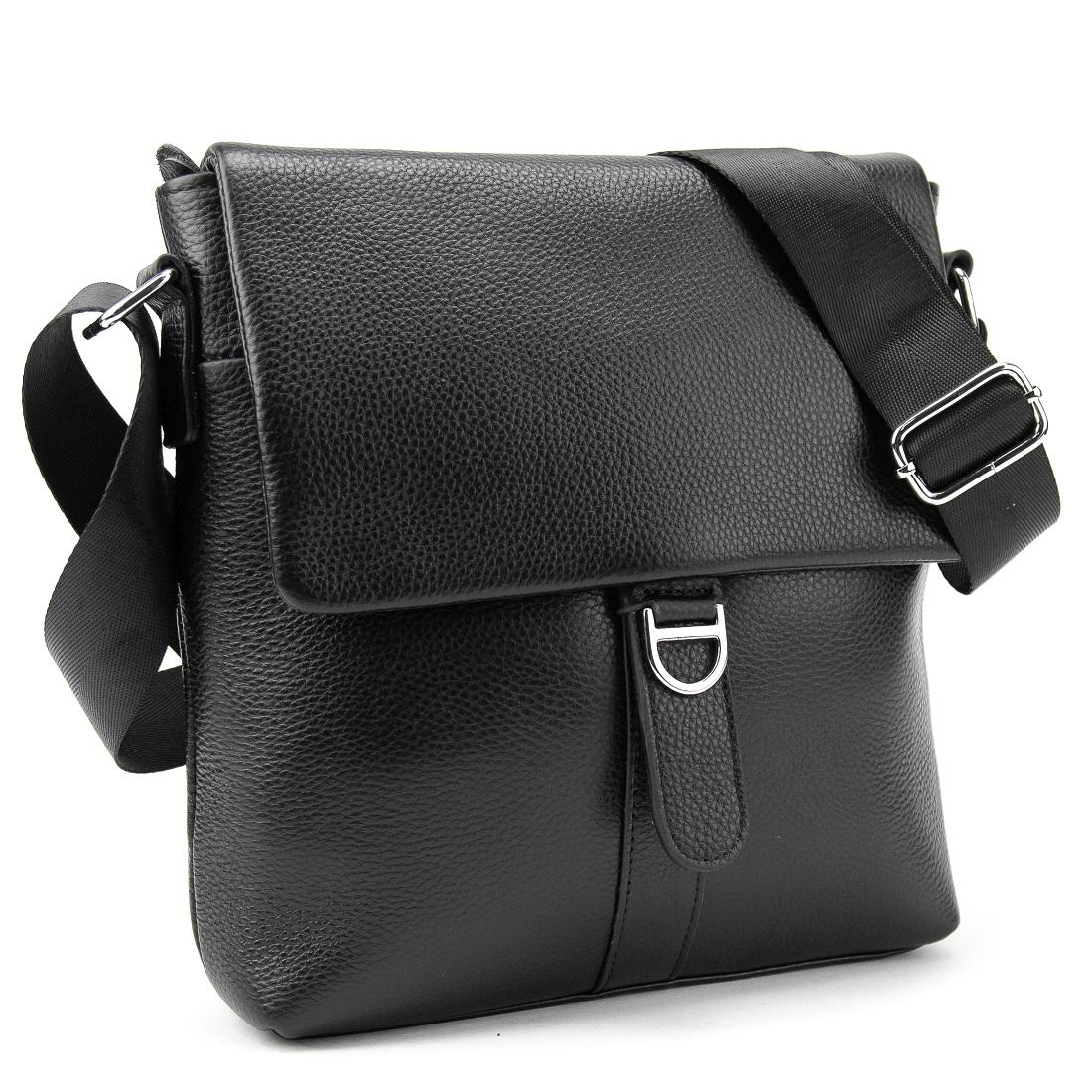 Мессенджер чорний шкіряний TIDING BAG A25-8805A — фото 1