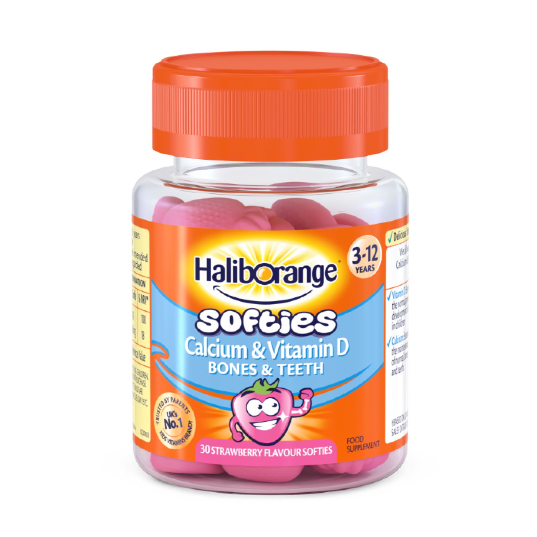 Softies Calcium & Vitamin D - 30 softgels Strawberry — фото 1