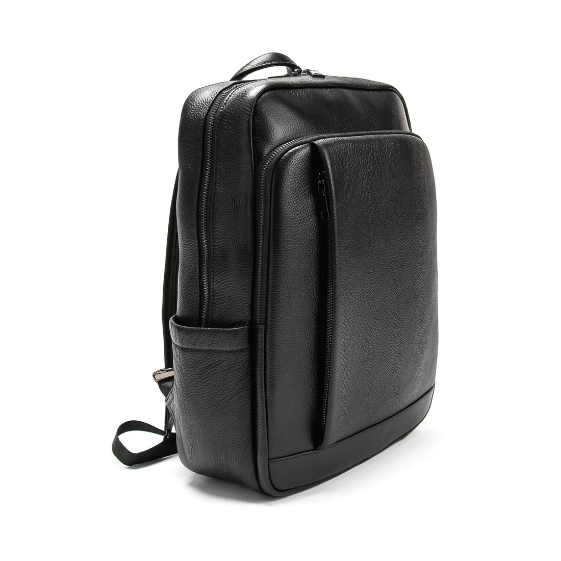 Шкіряний чорний рюкзак Tiding Bag A25F-8528-3A