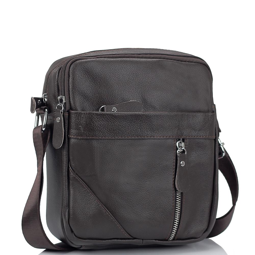 Чоловіча коричнева сумка через плече Tiding Bag M38-1031C