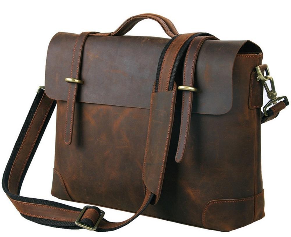 Чоловічий шкіряний портфель TIDING BAG 7082R