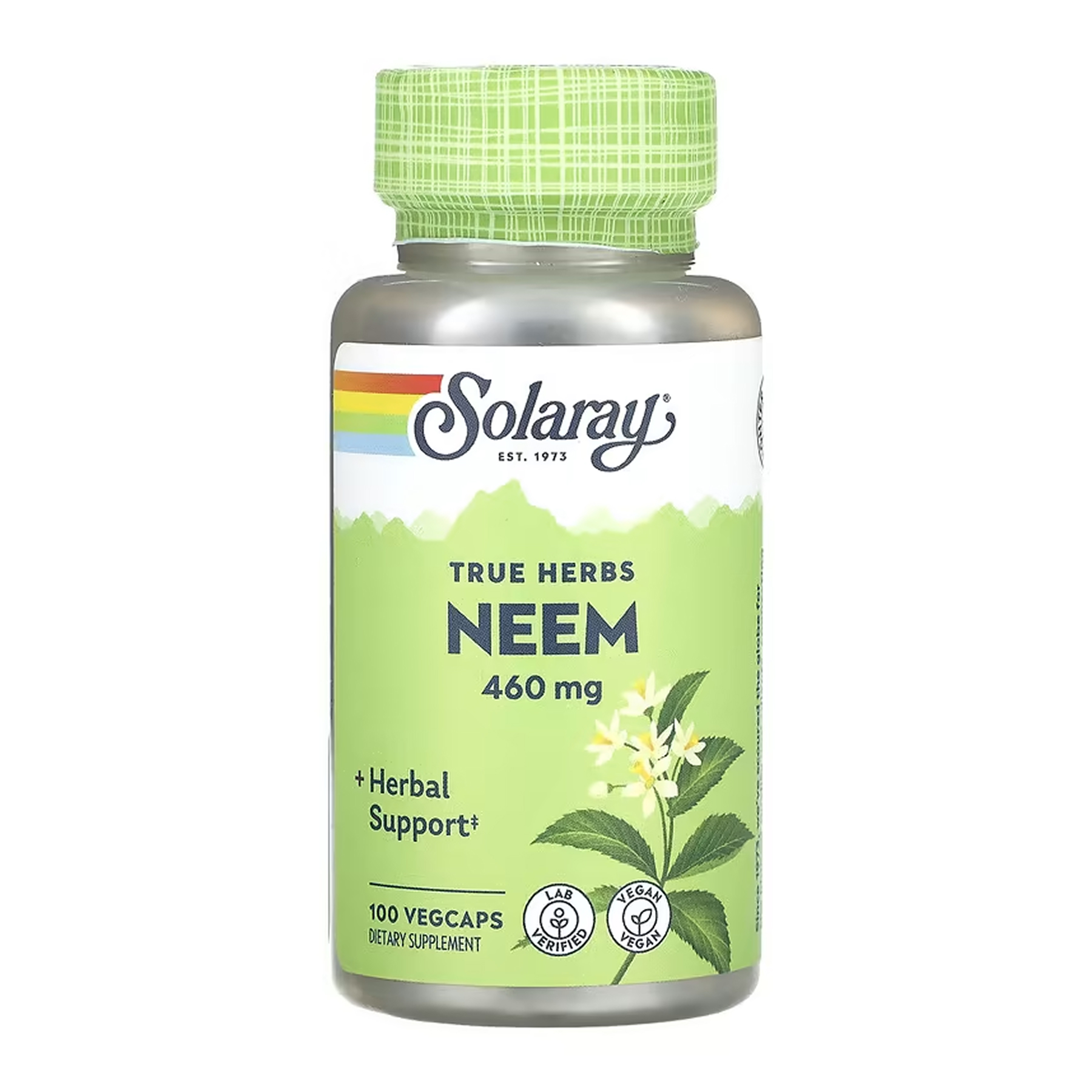 Листя нім, 460 мг, 100 вег. капсул, Solaray