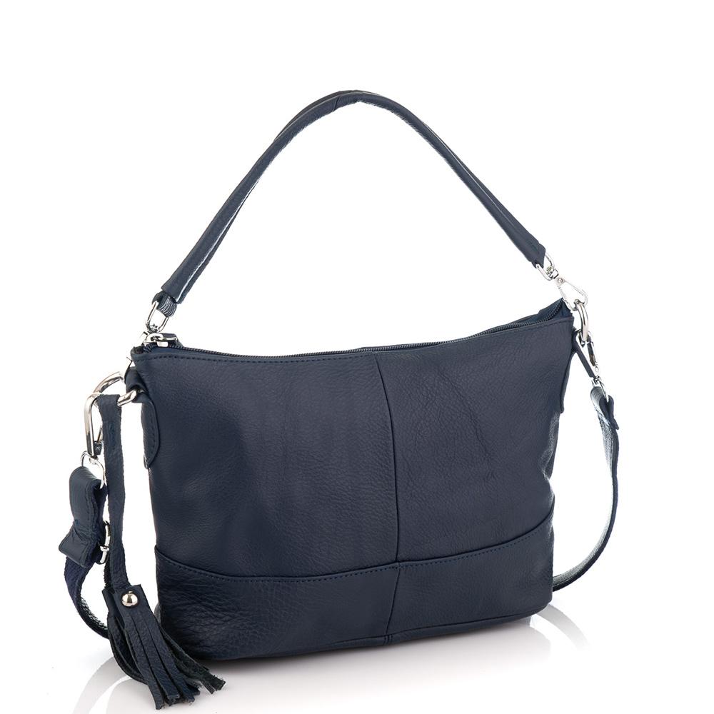 Шкіряна жіноча сумка синя Riche NM20-W891BL