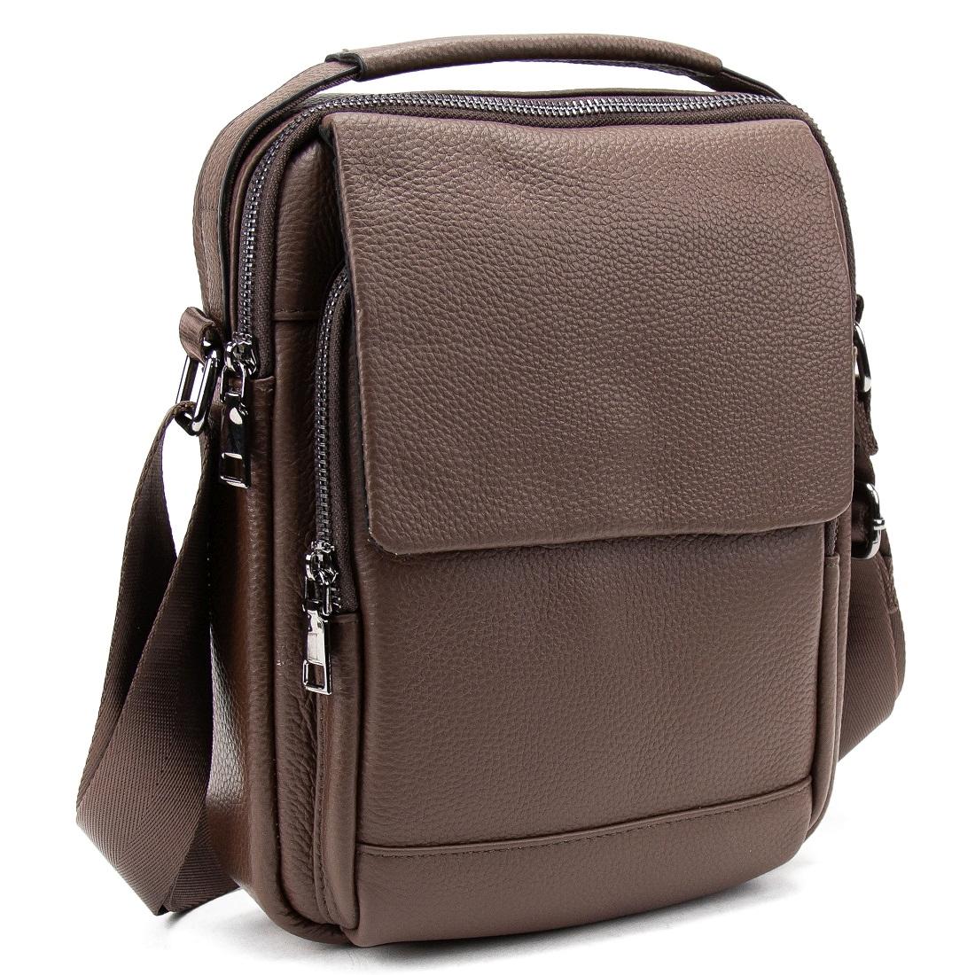 Месенджер шкіряний з ручкою Tiding Bag A25F-FL-9747C