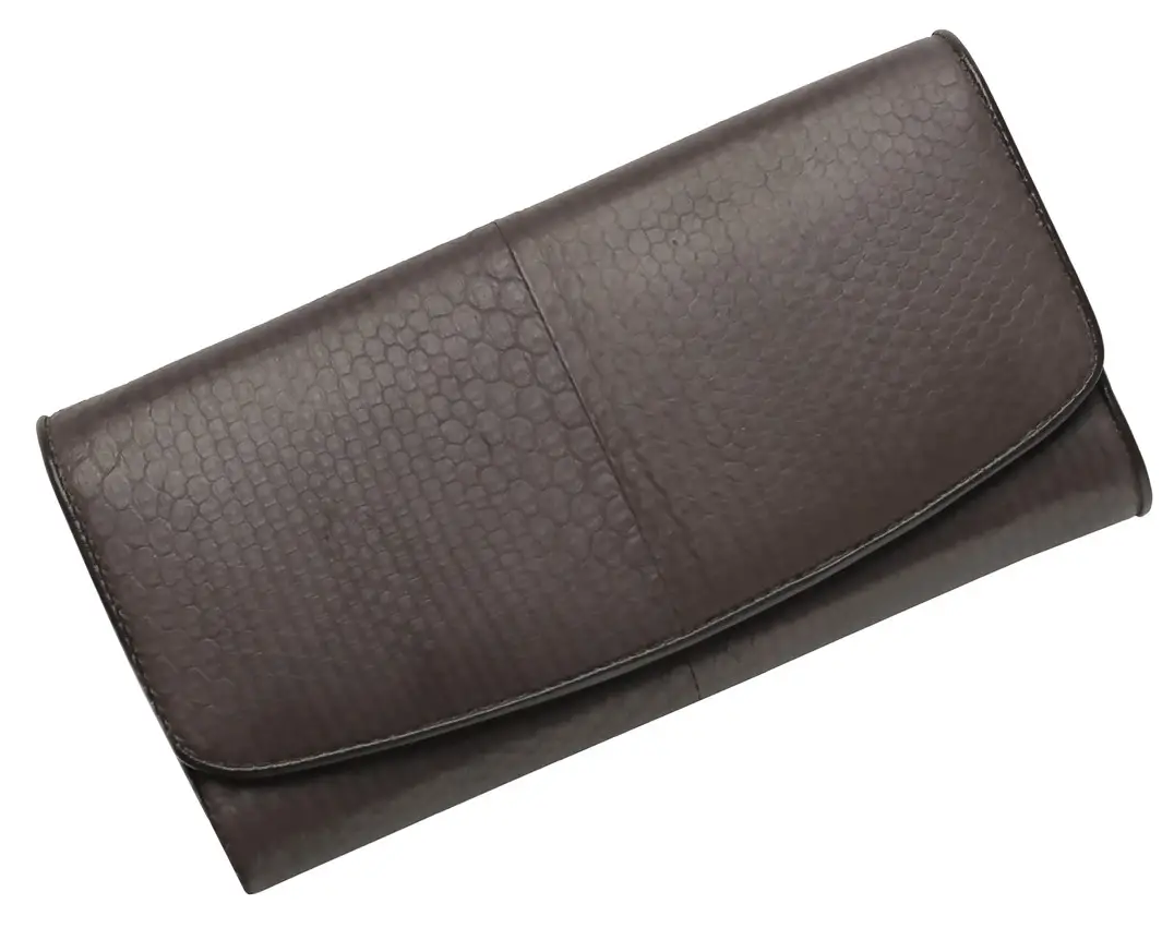 Гаманець зі шкіри змії Exotic Leather Коричневий (snw30)