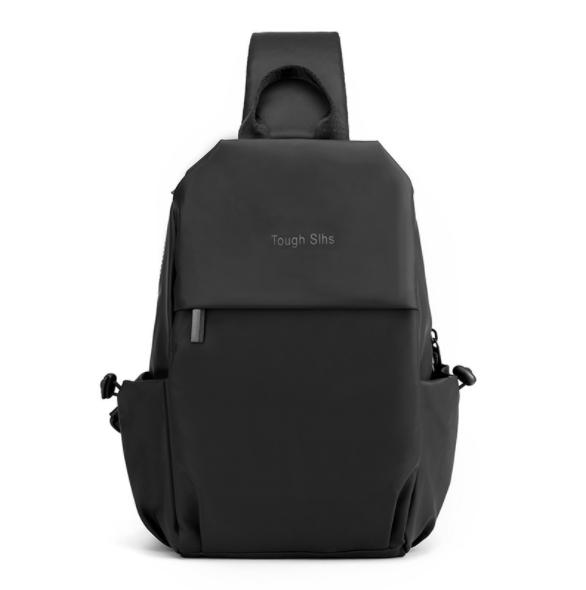 Чорний рюкзак-слінг м'який Tiding Bag BPT01-CV-3395A
