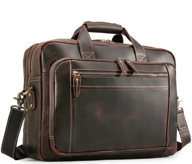 Чоловіча шкіряна ділова сумка для поїздок Tiding Bag 7367R