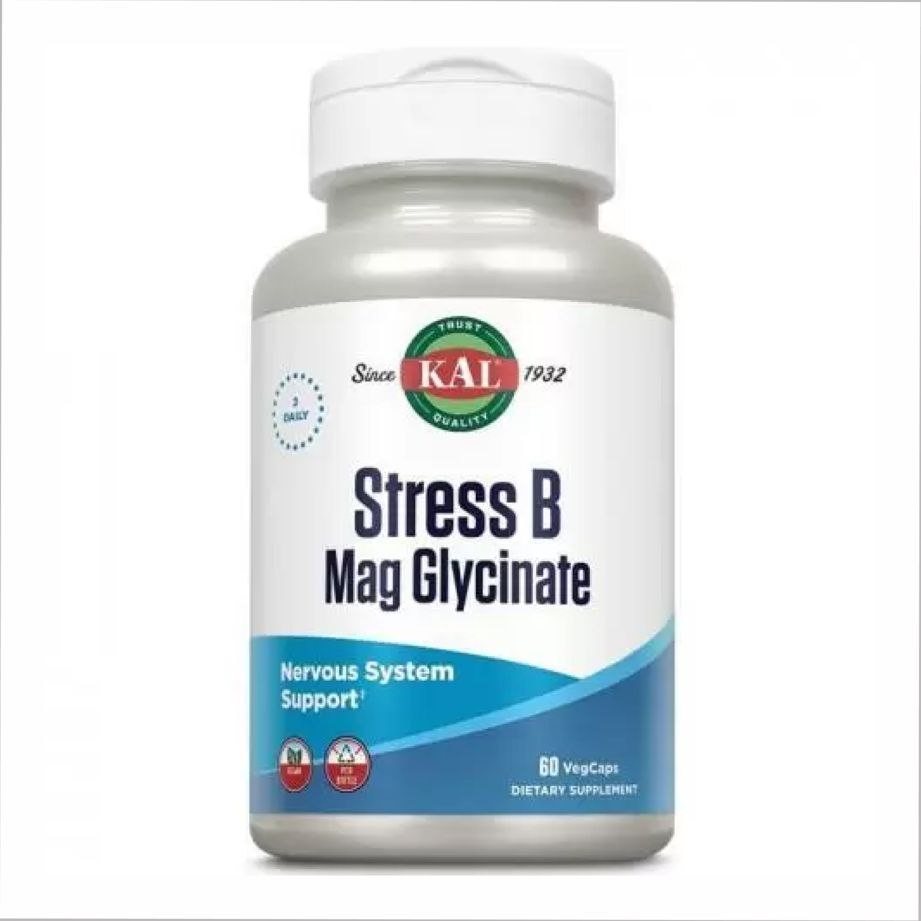 Stress B Magnesium Glycinate - 60 vcaps (Без етикетки)