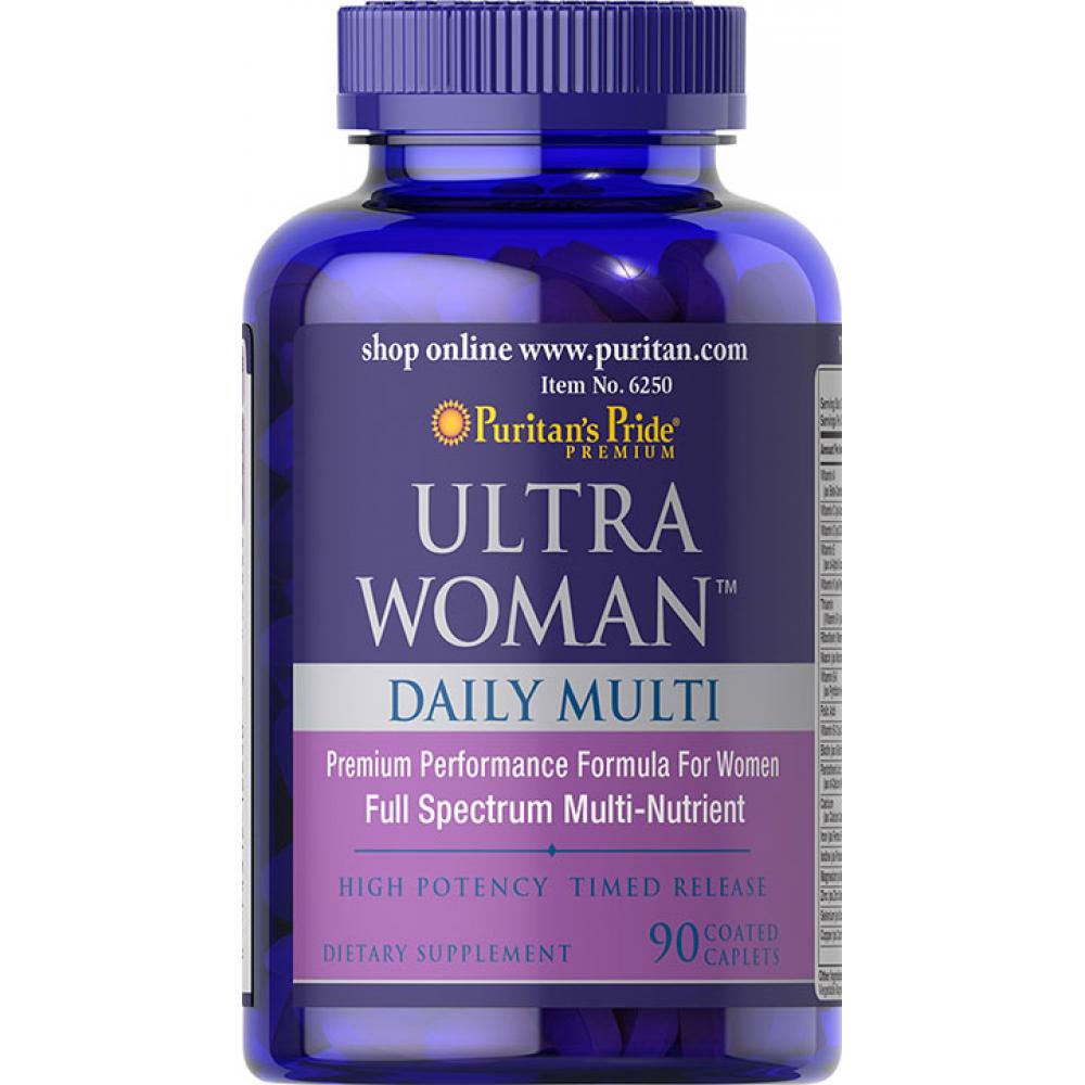 Мультивітаміни для жінок Ultra Woman Max Daily, 90 капсул, Puritan's Pride