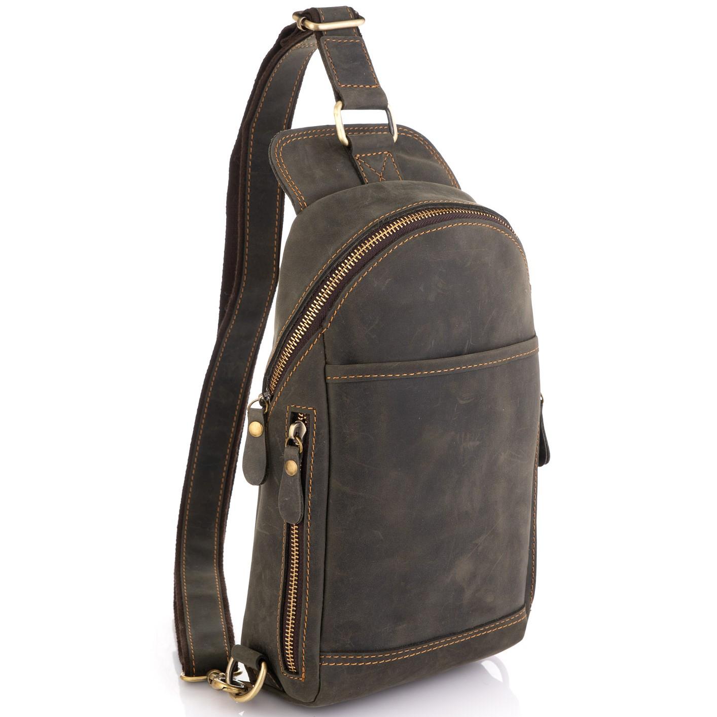 Сумка-слінг в вінтажному стилі коричнева Tiding Bag t2104