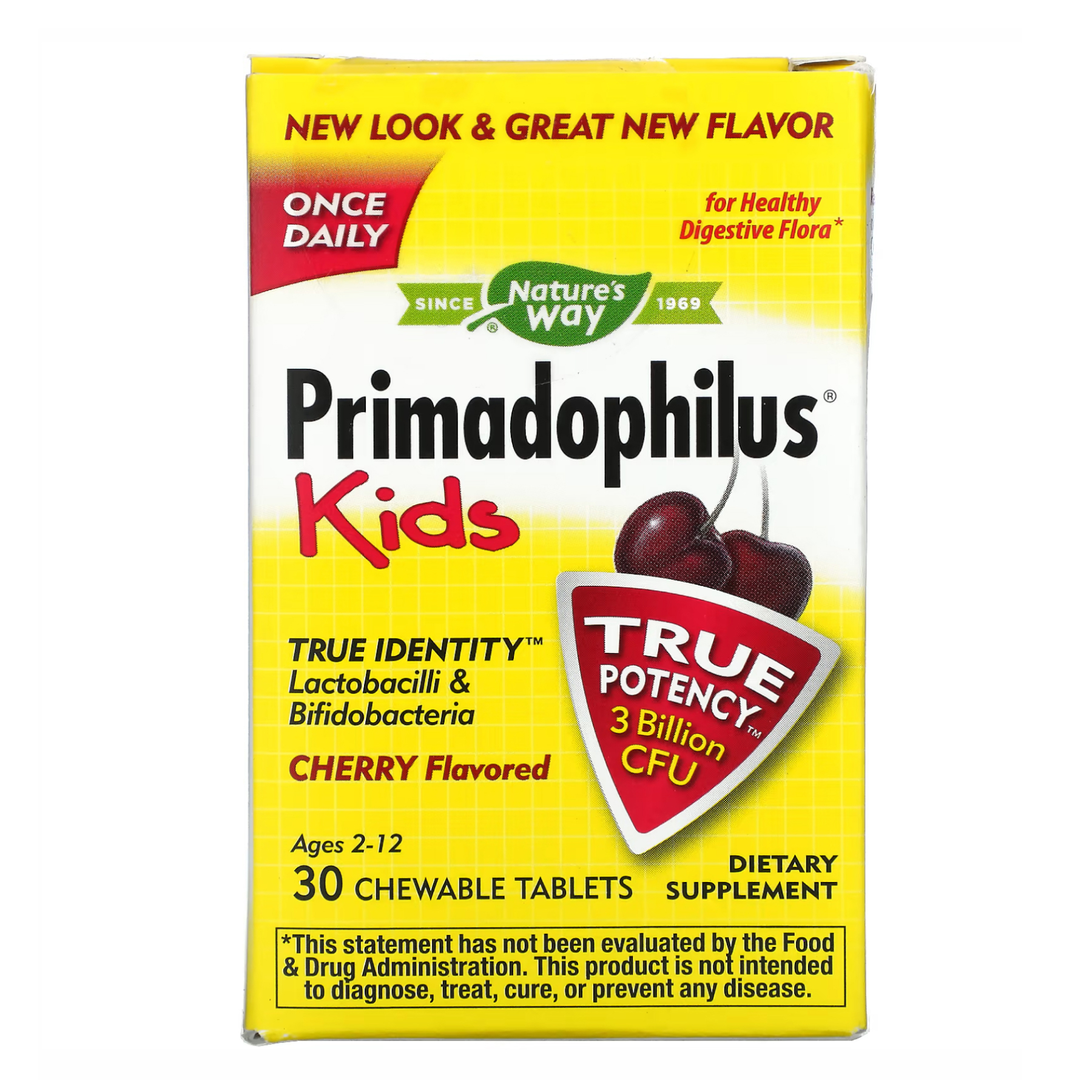 Primadophilus для дітей, 30 таблеток, Вишня, Nature's Way