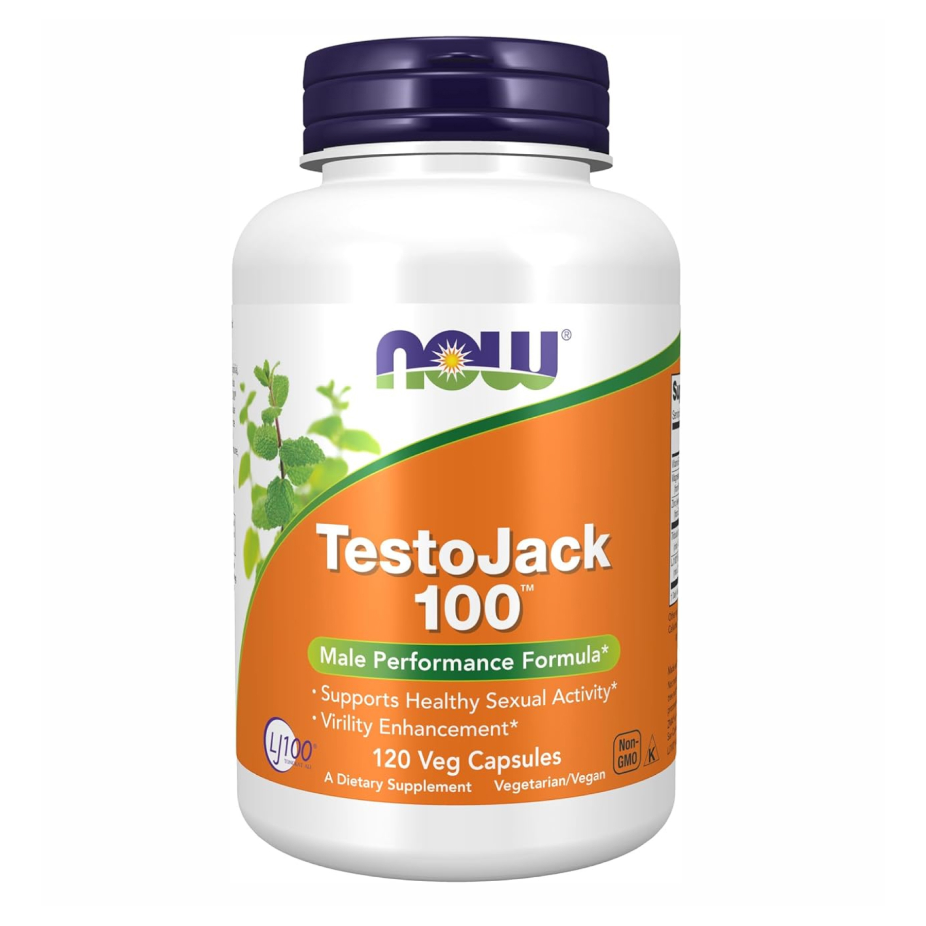 Testo Jack 100, 120 вег. капсул, Now Foods
