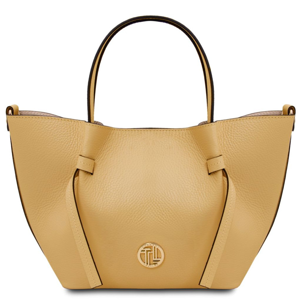Шкіряний шопер (Італія) Tuscany Legame TL142482 (Pastel yellow)