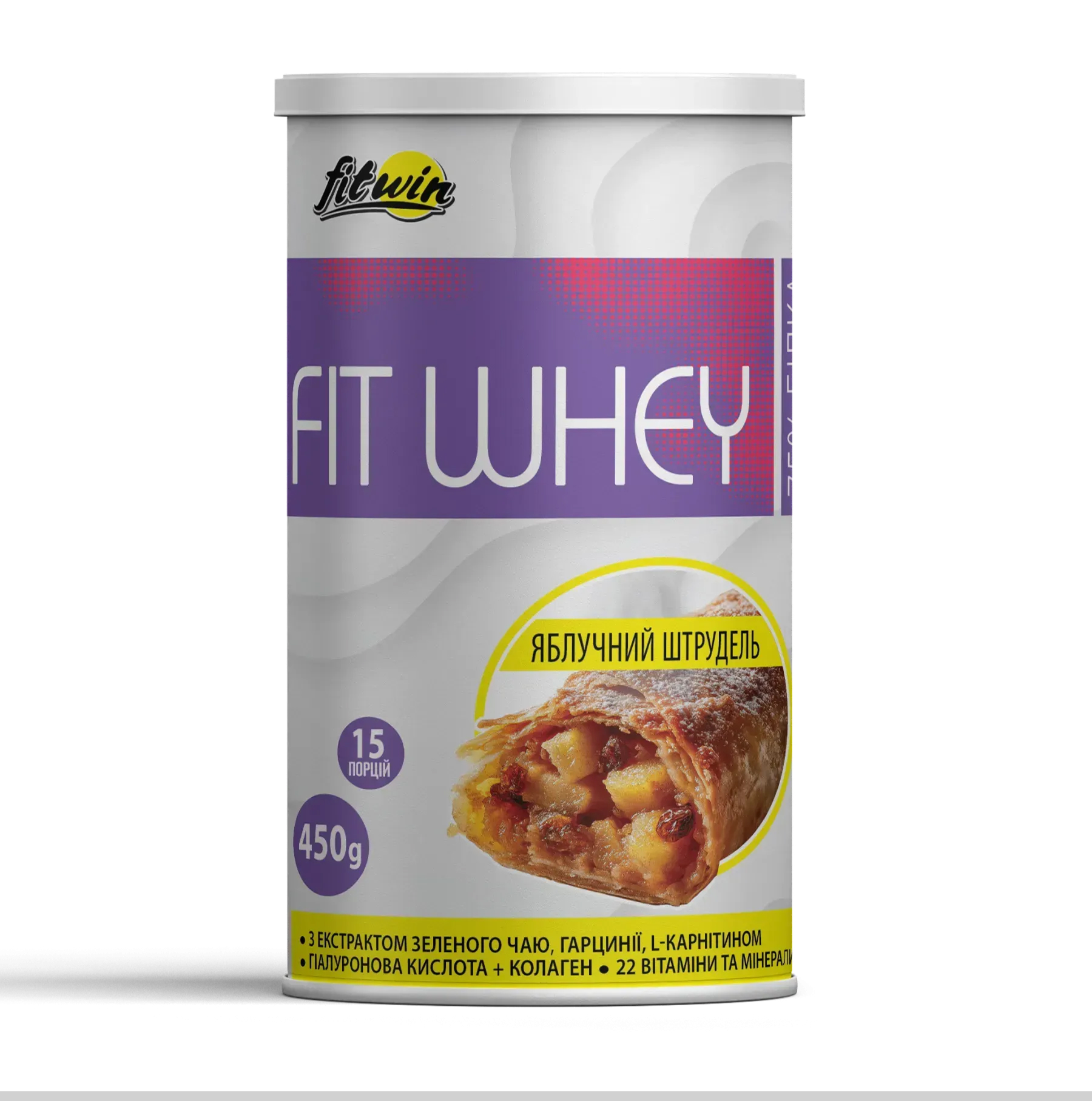 FitWin FitWhey, протеїн Яблучний штрудель, 450 г