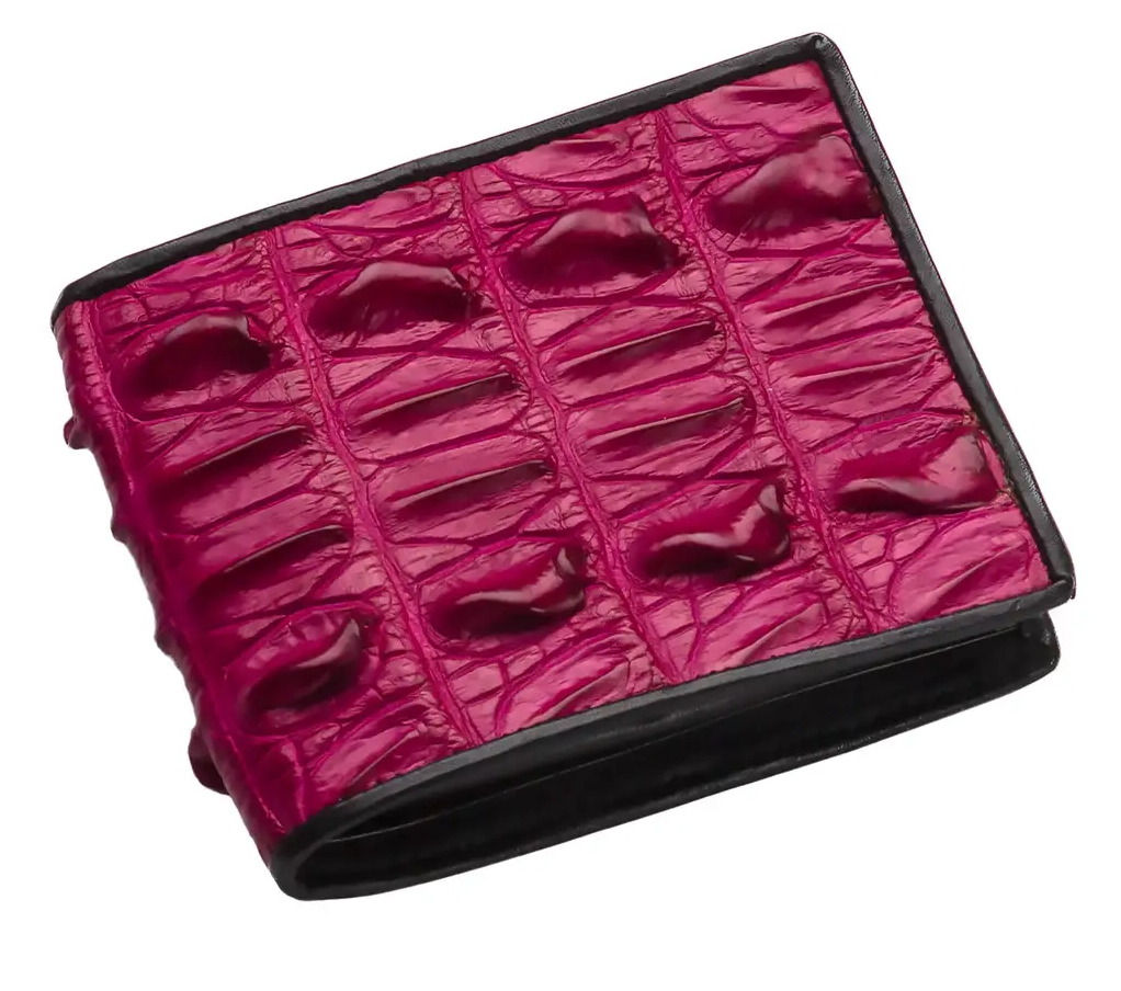 Портмоне зі шкіри крокодила Exotic Leather Рожеве (cw06)