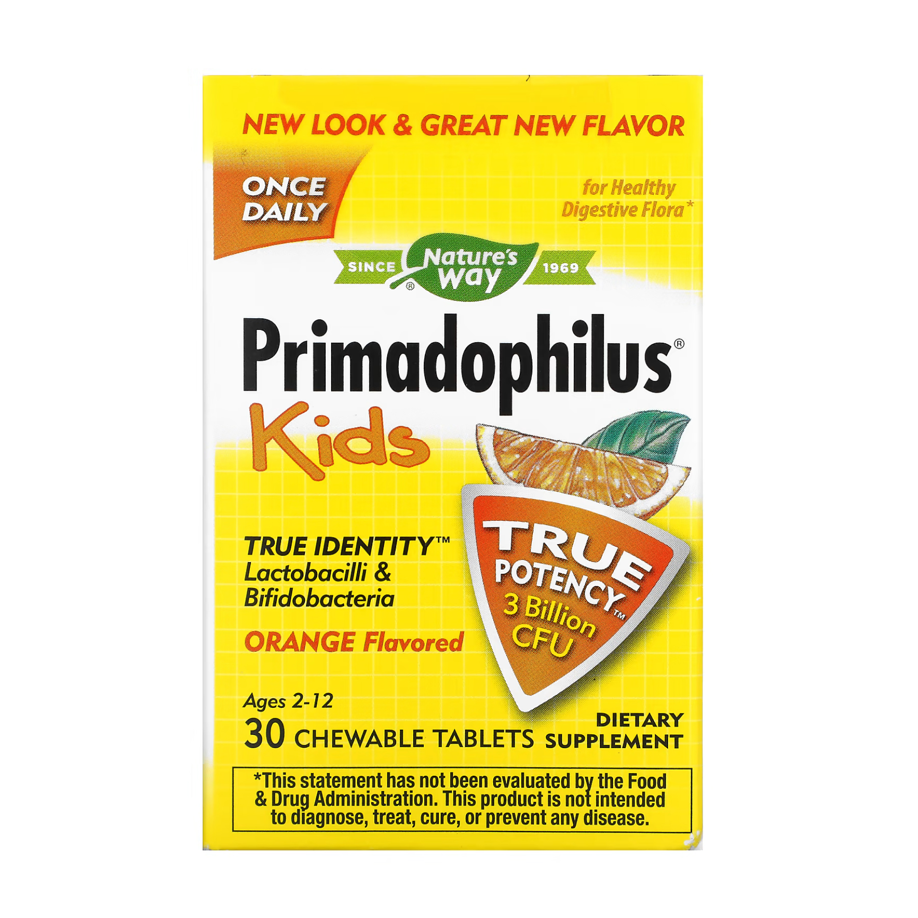 Primadophilus для дітей, 30 таблеток, Апельсин, Nature's Way