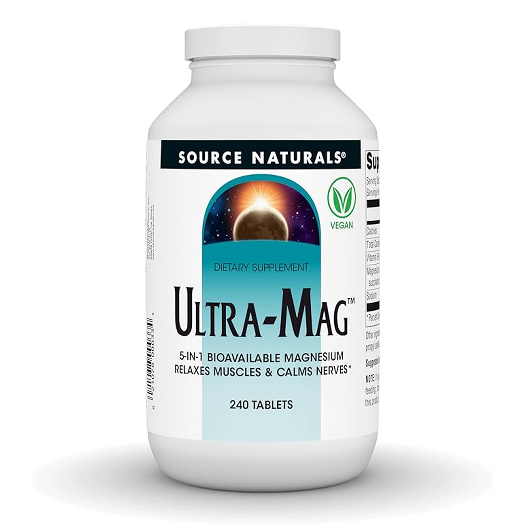 Магній комплекс Ultra-Mag, 240 таблеток, Source Naturals