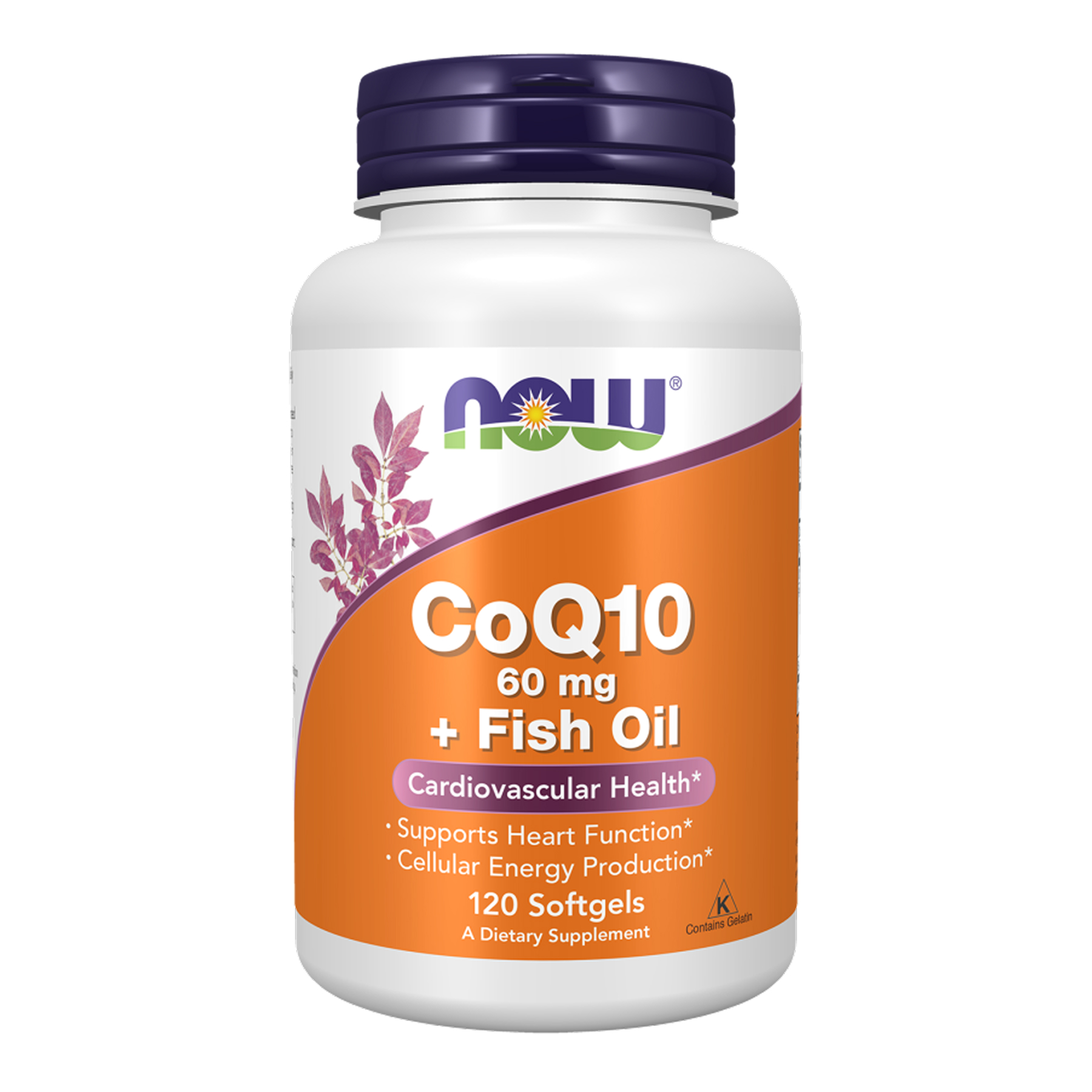 Коензим Q10, 60 мг + Риб'ячий жир, 120 м'яких капсул, Now Foods