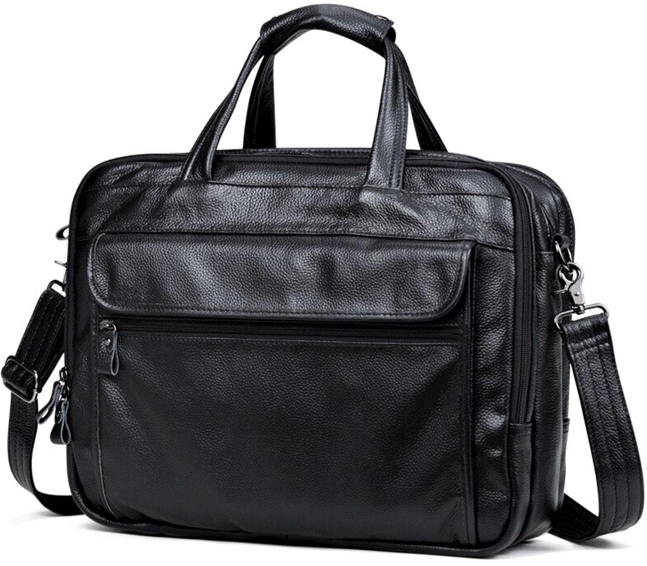 Чоловіча шкіряна сумка на три відділи Tiding Bag A25F-9001А
