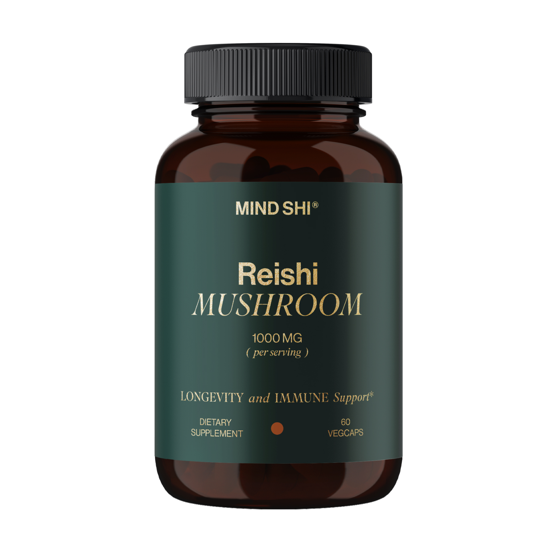 Reishi Mushroom 1000 mg - 60 vegcaps (До 02.27+Пошкоджена кришка)