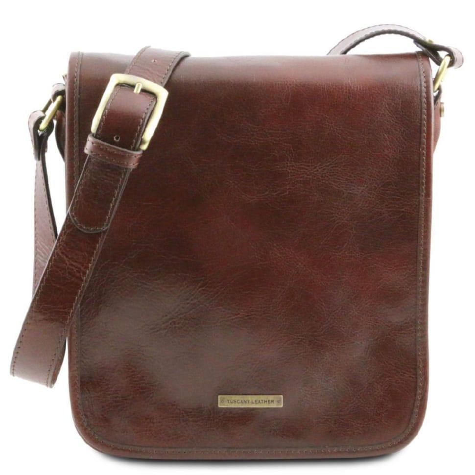 Чоловічий великий шкіряний мессенджер Tuscany Leather Messenger TL141255 (коричневий)