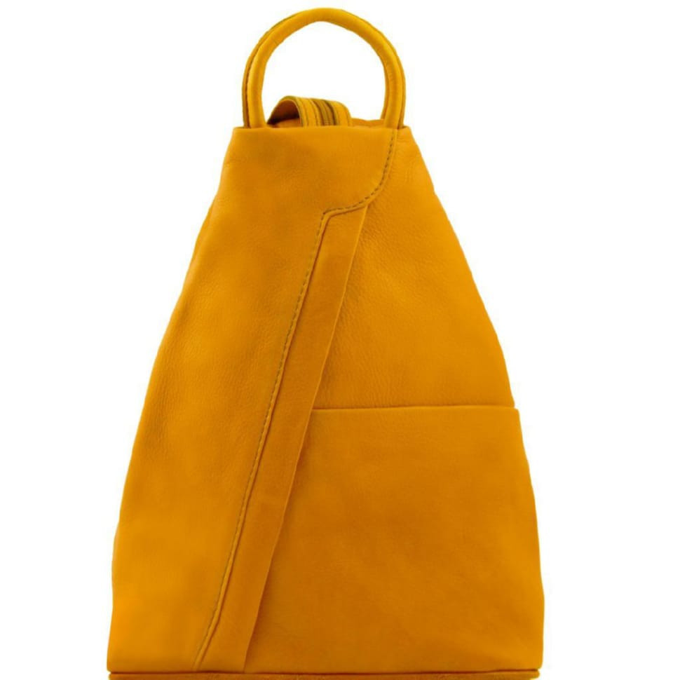 Шкіряний рюкзак Tuscany Leather Shanghai TL140963 (жовтий)