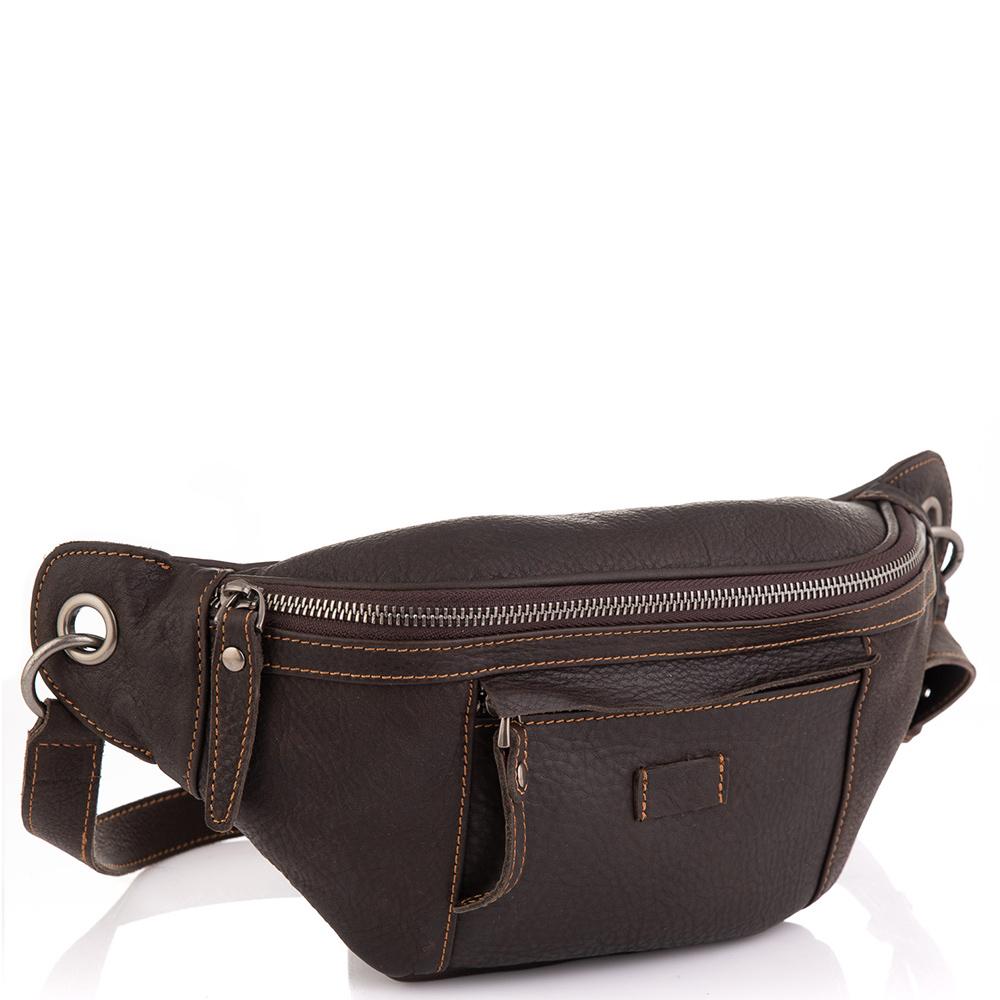 Чоловіча шкіряна сумка на пояс Tiding Bag t2103DB