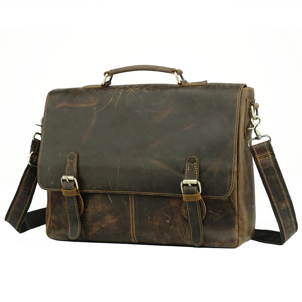 Чоловічий шкіряний портфель TIDING BAG t0021