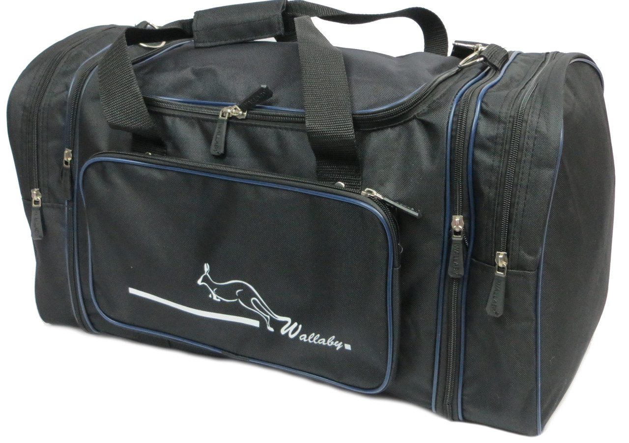 Сумка спортивна з розширенням 40L Wallaby чорна