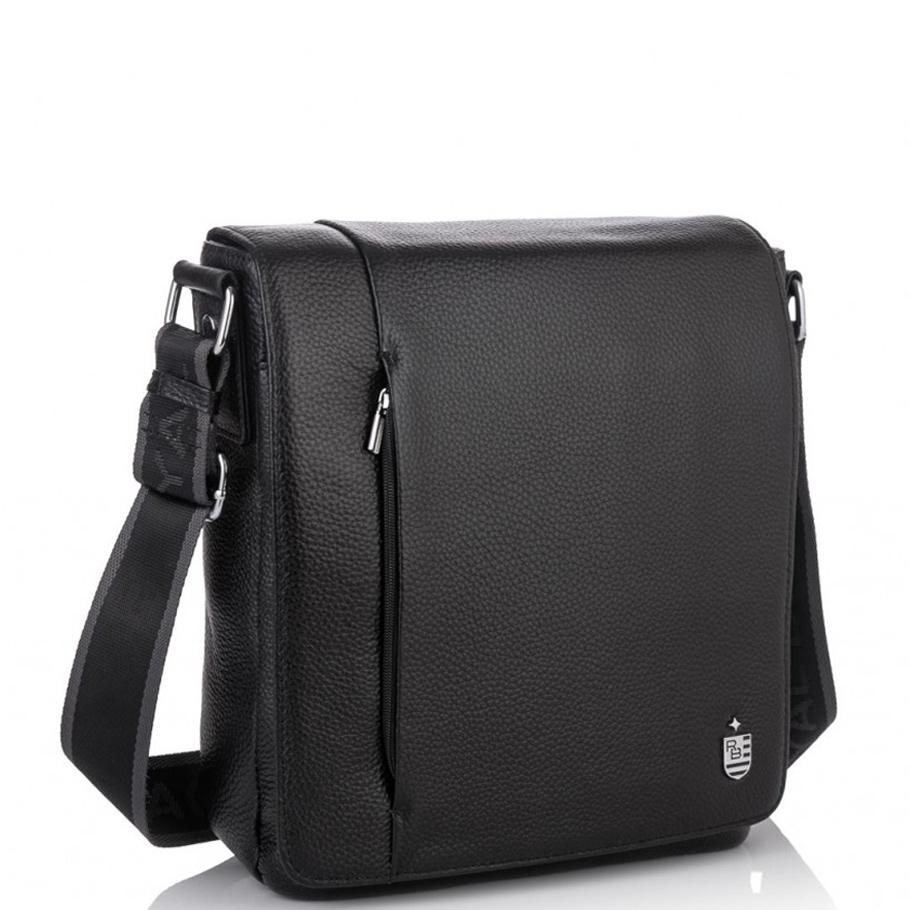 Шкіряна чоловіча сумка через плече з клапаном Royal Bag RB70011